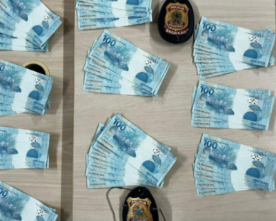 Polcia Federal prende homem com 50 notas falsas de R$ 100 em Rondonpolis