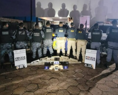 Pol�cia prende trio transportando mais de 40 tabletes de drogas em Canarana