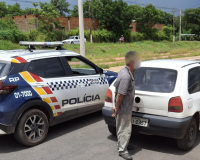 Homem  preso pela Polcia Militar aps srie de furtos de carros no Centro Poltico Administrativo