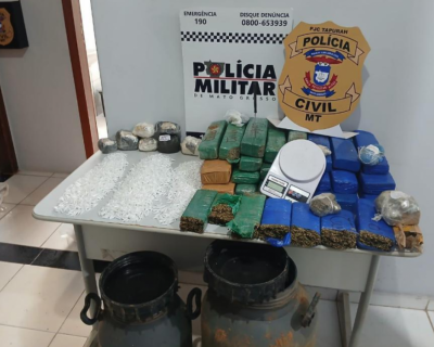 Polcia Civil desarticula depsito de drogas que abastecia traficantes de Tapurah e Itanhang