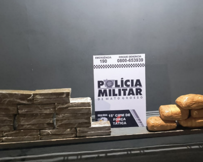 Fora Ttica apreende 33 tabletes de maconha e prende traficante em Vrzea Grande