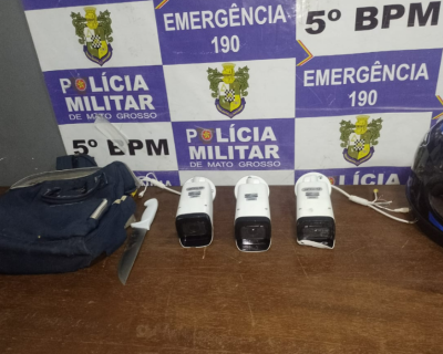 Trio  preso aps furtar cmeras do Vigia Mais MT em Rondonpolis