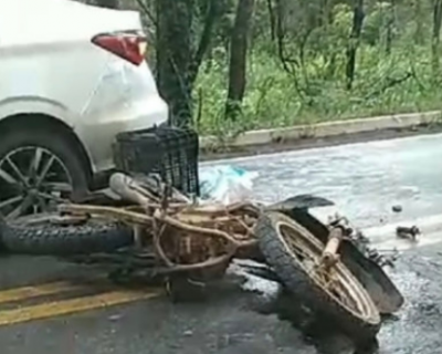 Motociclista morre atropelado por caminhonete aps acidente na Estrada da Guia, em Cuiab