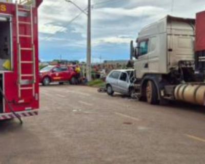 Homem morre aps coliso frontal com caminho estacionado em Sinop