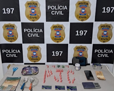 Polcia Civil flagra jovem vendendo entorpecentes em Pedra Preta