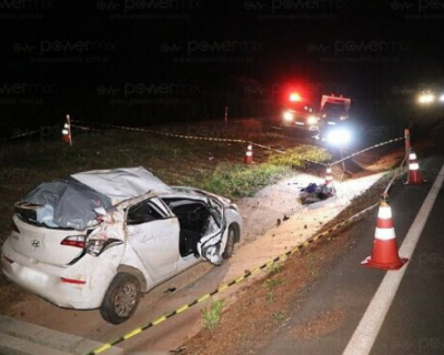 Menina de 8 anos morre em capotamento de veculo na BR-163 em Nova Mutum