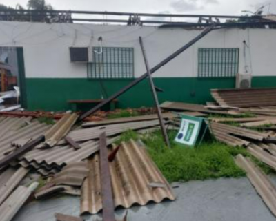 Temporal destri telhado de UBS, deixa feridos e causa estragos na regio metropolitana de Cuiab e VG