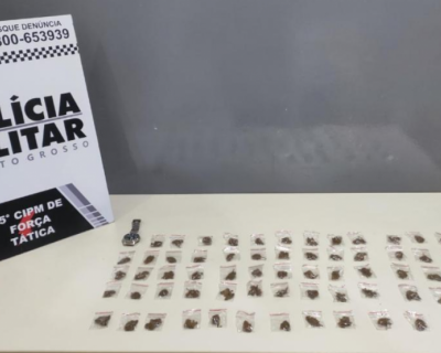 For�a T�tica prende homem com 64 por��es de maconha durante Opera��o em V�rzea Grande