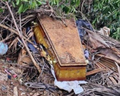 Caix�o com ossada humana � encontrado em aterro sanit�rio de Chapada dos Guimar�es