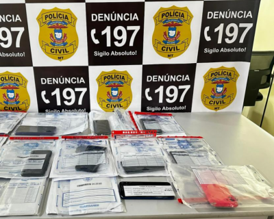 Pol�cia Civil recupera 15 celulares roubados e prende sete pessoas em Cuiab�