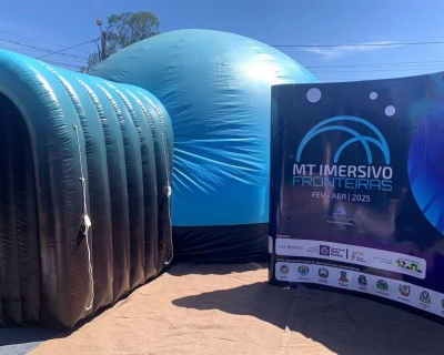 Projeto leva cinema em formato de planetrio itinerante a escolas pblicas de 11 municpios em Mato Grosso