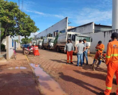 Funcionrios terceirizados da Prefeitura de Cuiab paralisam atividades por atraso salarial