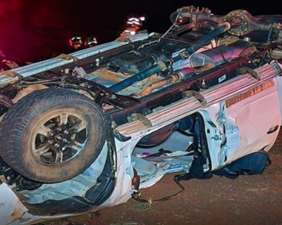 Jovem mato-grossense morre em capotamento no Paran; pais e irmos ficam feridos