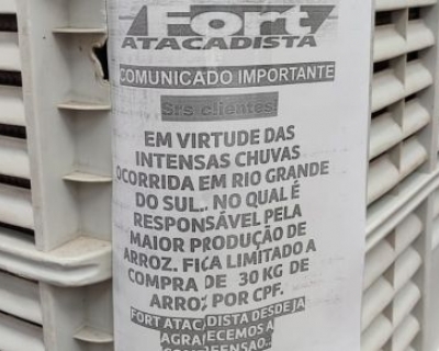 Atacadista de Cuiab limita compra de arroz, mas associao nega orientao