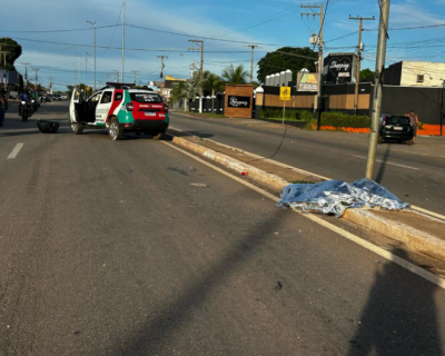Motociclista morre aps colidir com poste em Vrzea Grande