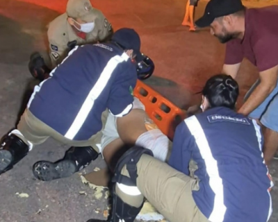 Acidente entre duas motocicletas deixa cinco pessoas feridas em Sinop