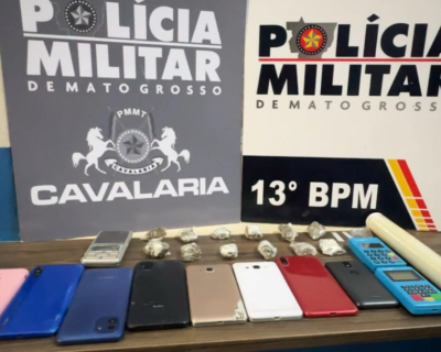 Cavalaria da PM prende dois homens por tr�fico de drogas em Lucas do Rio Verde