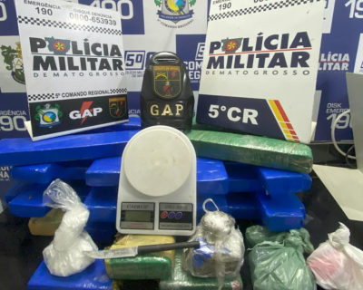 Pol�cia Militar fecha dep�sito de drogas e apreende 20 kg de maconha em Barra do Gar�as
