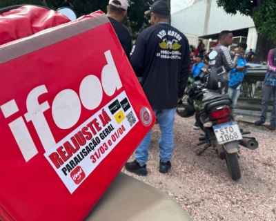 Entregadores de aplicativos paralisam atividades em Cuiab em adeso a movimento nacional