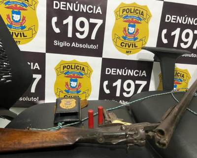 Pol�cia apreende armas de homem investigado por amea�ar enteada gr�vida em Ju�na