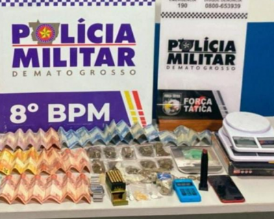 Homem com 13 passagens criminais � preso com drogas e muni��es em Alta Floresta