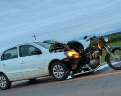 Motociclista morre aps ser atingido por carro na BR-174 em Conquista DOeste