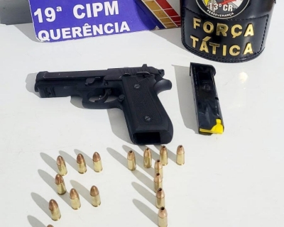 Patrulha Rural prende dois homens por porte ilegal de arma de fogo em Querncia