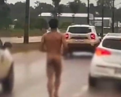 Homem  flagrado correndo nu pelas ruas de Sinop