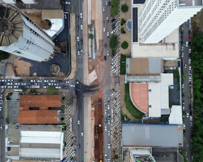 Cruzamento na avenida do CPA ser interditado para concretagem de pistas do BRT