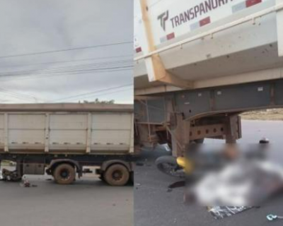Motociclista de 22 anos morre aps coliso com caminho no Distrito Industrial em Cuiab