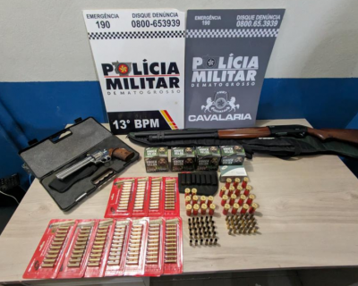 Homem � preso por amea�a e porte ilegal de armas em Lucas do Rio Verde