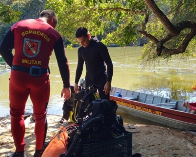 Corpo de Bombeiros localiza corpo de vtima que se afogou no rio Guapor