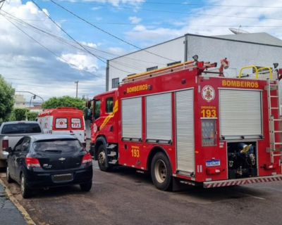 Corpo de Bombeiros resgata corpo de vtima aps acidente de trabalho