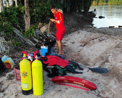 Bombeiros localizam corpo de vtima de afogamento no Rio Teles Pires