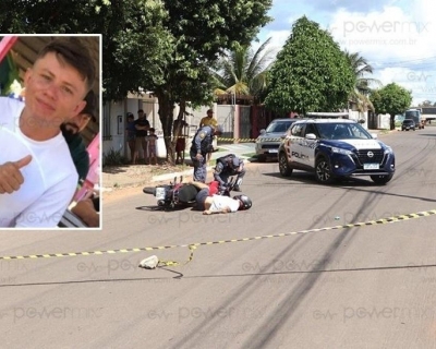 Homem  executado a tiros na frente da famlia em Nova Mutum
