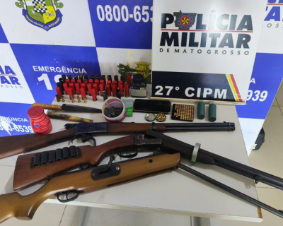Homem � preso com armas e muni��es ap�s amea�ar ex-mulher em Porto Alegre do Norte
