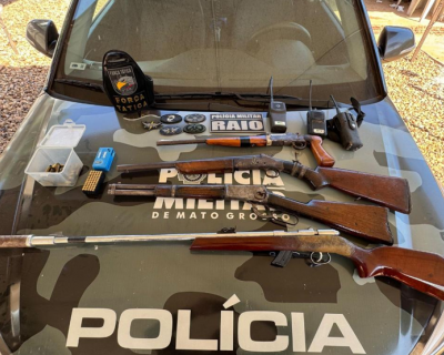 Homem � preso com armas e r�dios comunicadores escondidos em po�o em Rondon�polis