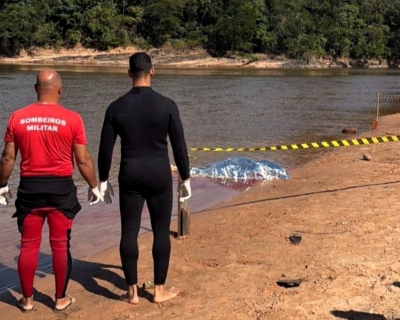 Bombeiros localizam corpo de jovem vtima de afogamento no Rio Garas