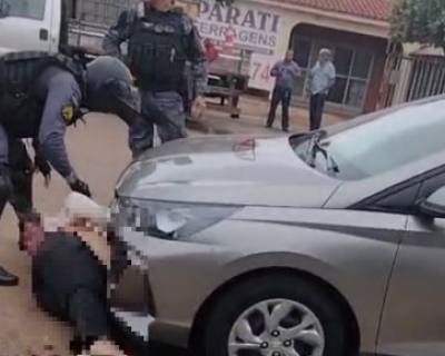 Fugitivo atropela pedestre durante perseguio policial em Rondonpolis