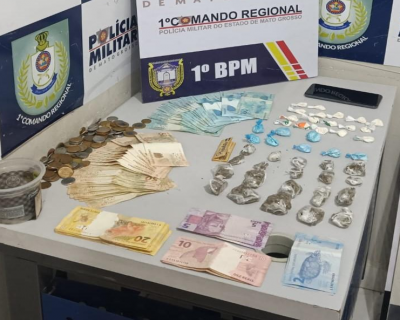 Homem � preso com drogas e R$ 4,3 mil ap�s persegui��o policial em Cuiab�