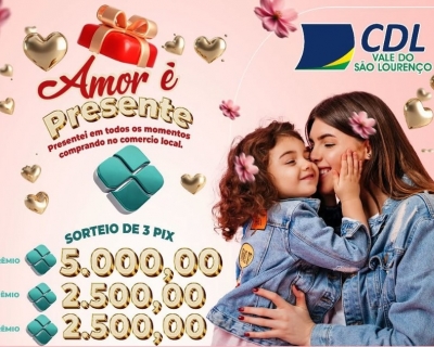 CDL Vale do So Loureno premia consumidores na promoo 'Amor  Presente - 2025' em sorteio transmitido ao vivo