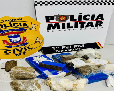Faccionado � preso por tr�fico com 4,7 kg de drogas em a��o conjunta em Tapurah
