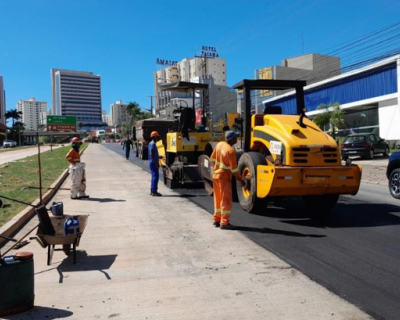 Obras do BRT avanam com recapeamento da Avenida do CPA