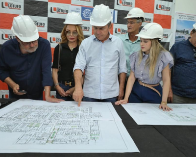 Governador vistoria novo Hospital Regional; obra est 83% concluda e  a mais avanada entre regionais de MT