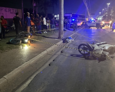 Motociclista morre ao colidir contra poste aps acidente em avenida de Cuiab