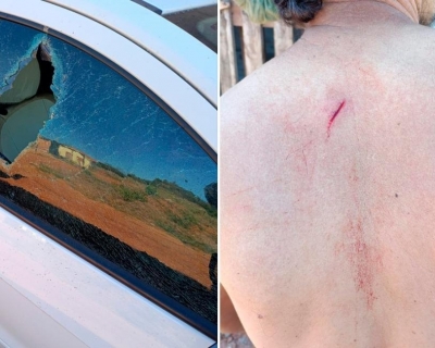 Mulher em surto esfaqueia homem e quebra janela de carro em S�o Pedro da Cipa