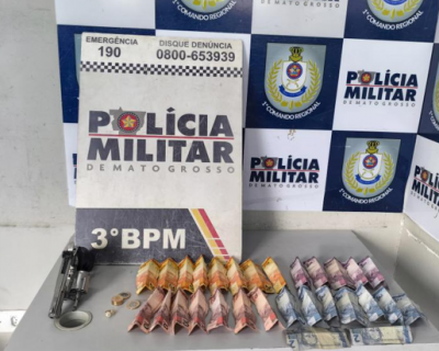 Homem � preso ap�s assaltar farm�cia com simulacro de arma de fogo em Cuiab�