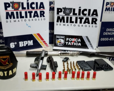 Quatro faccionados s�o detidos com armas e carro roubado em C�ceres