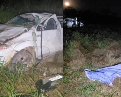 Acidente fatal na MT-270: homem morre e irm�o fica ferido ap�s capotamento de caminhonete