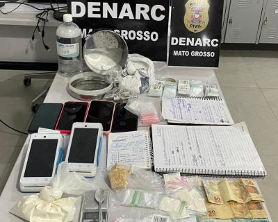 Pol�cia Civil prende casal que comercializava coca�na batizada em casa no centro de Cuiab�